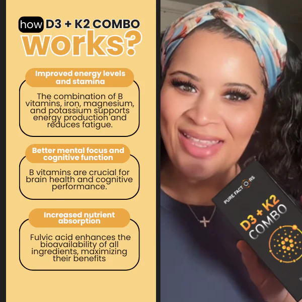 How D3+K2 Combo works — improved energy, better focus, increased absorption
